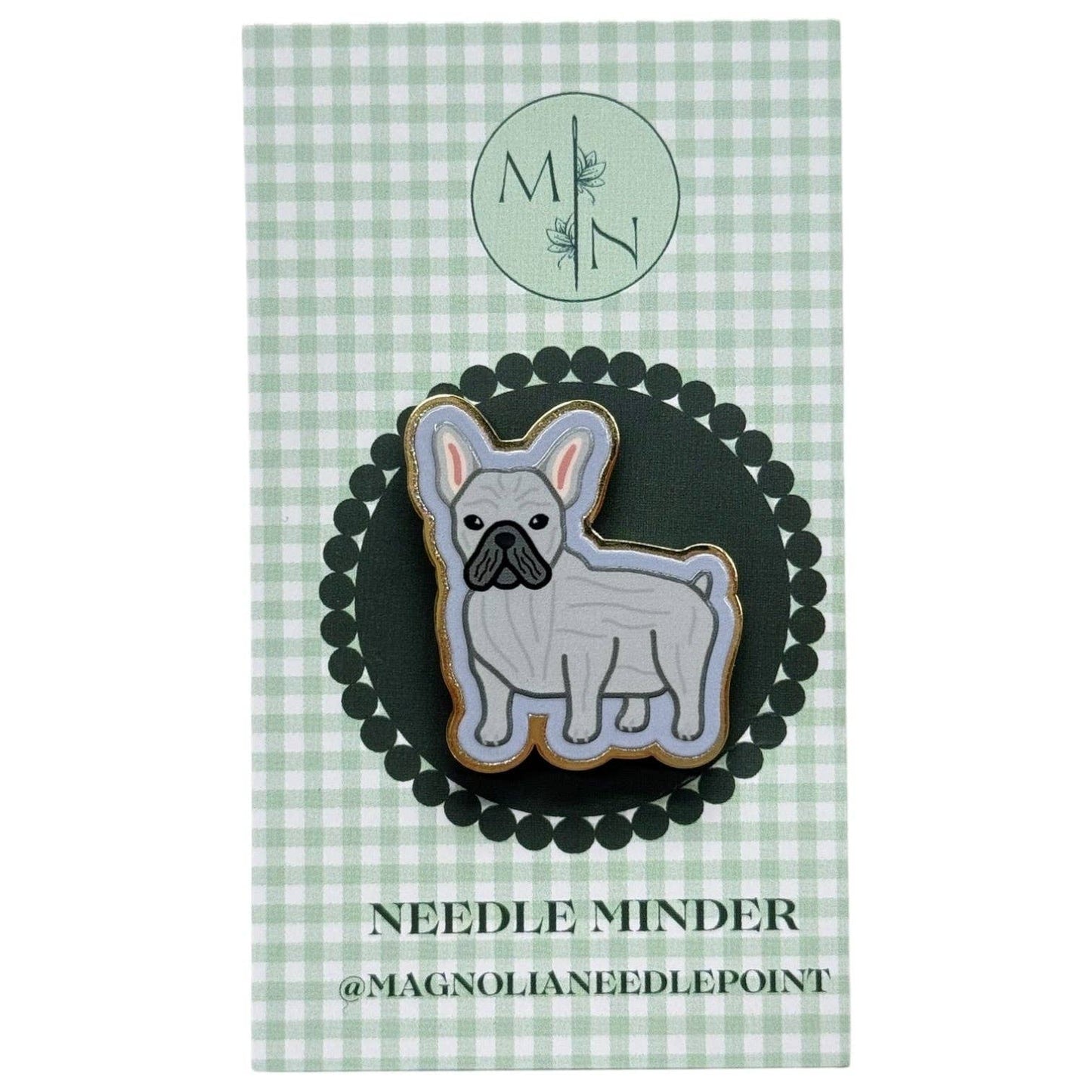 Gray Frenchie Needle Minder