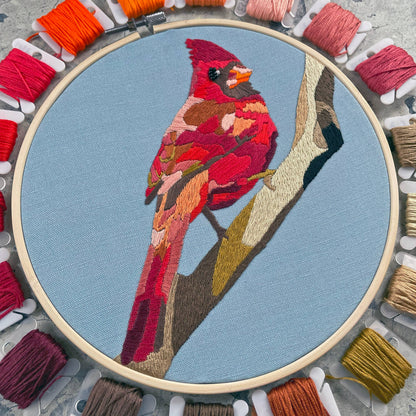 Embroidery and Beadwork Kit Cardinal
