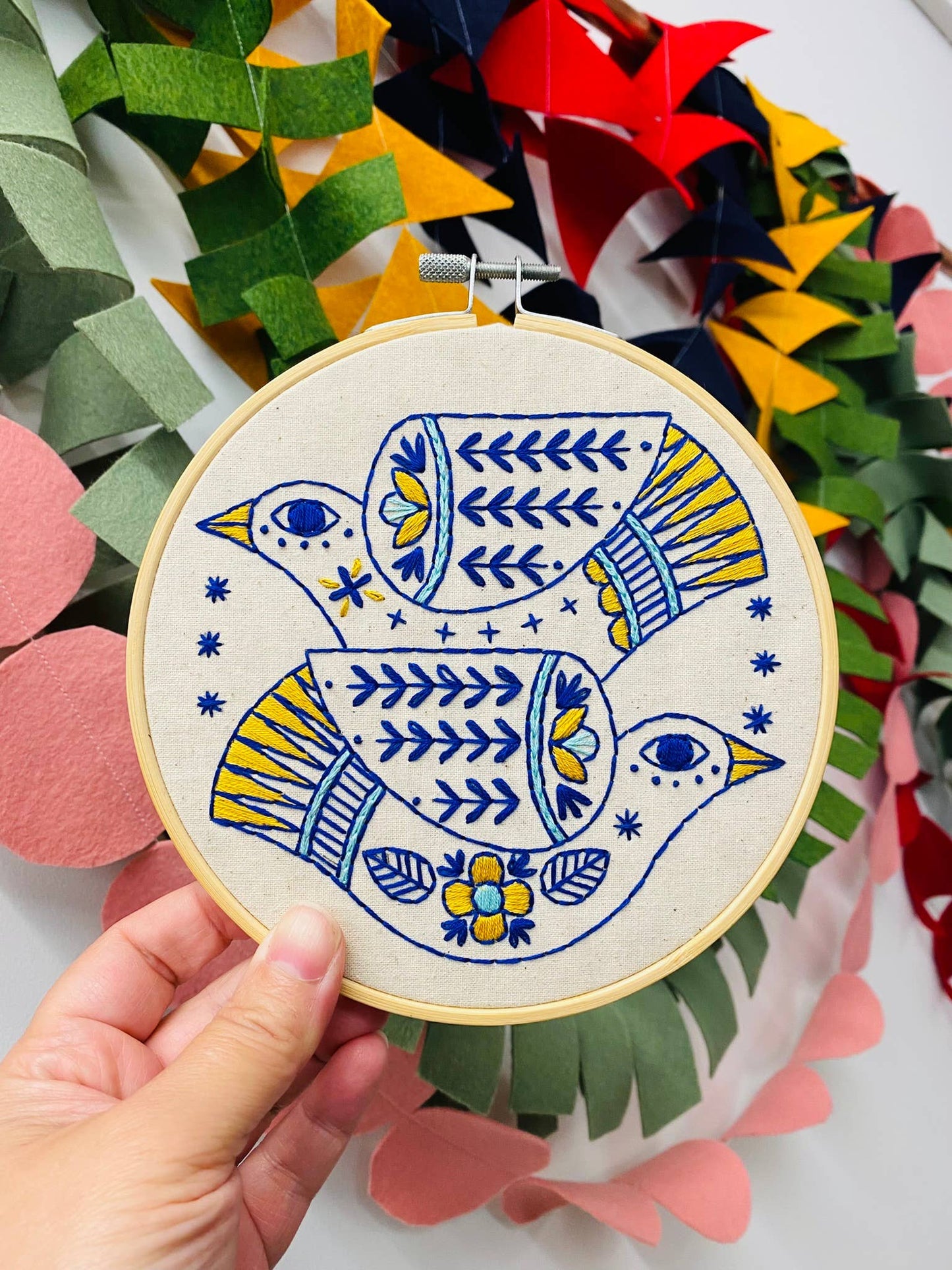 Turtle Doves Embroidery Kit