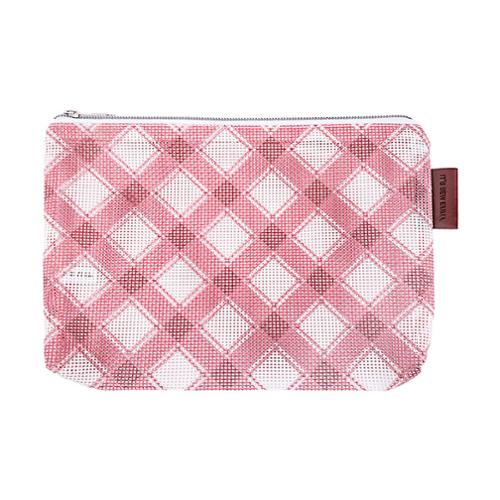 Berry Plaid Mini Project Bag 6.5" x 9"