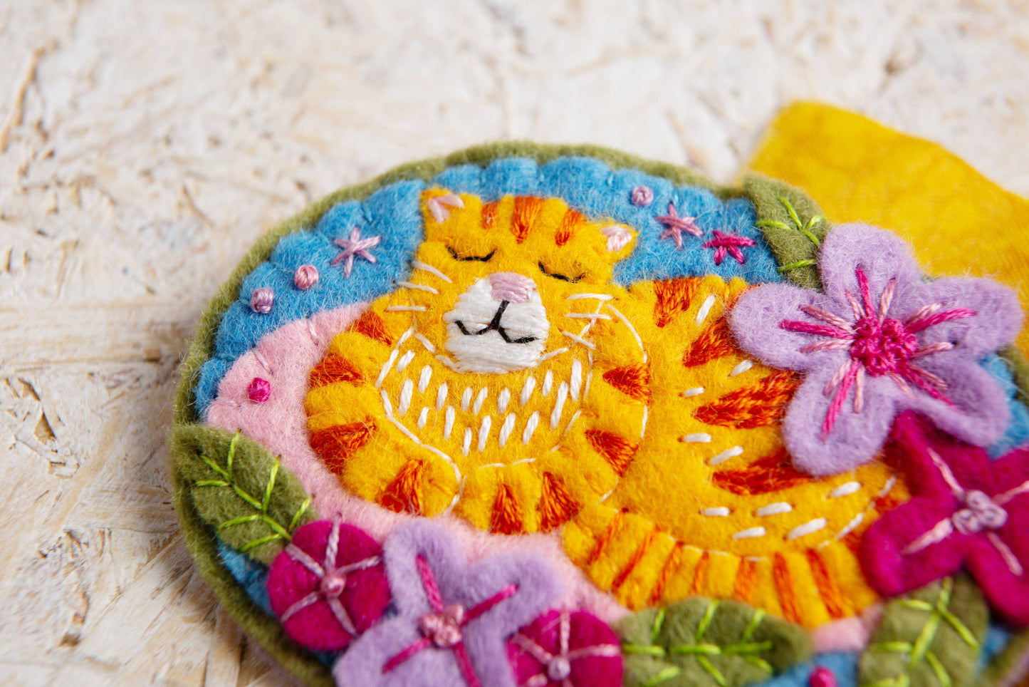 Ginger Cat Felt Craft Brooch Kit