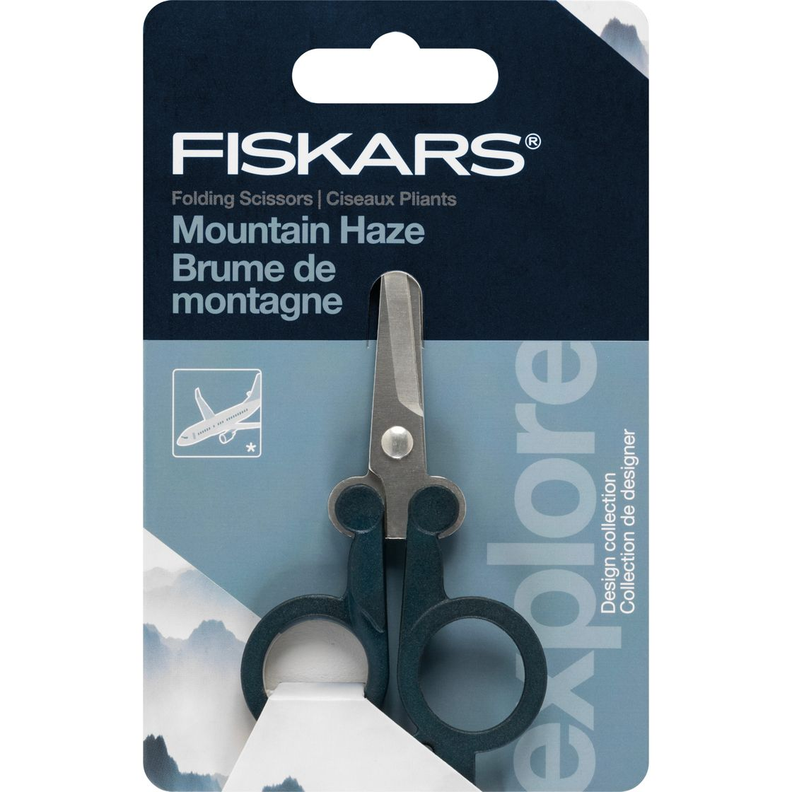Fiskars Designer Folding Scissors 4" Mountain Haze