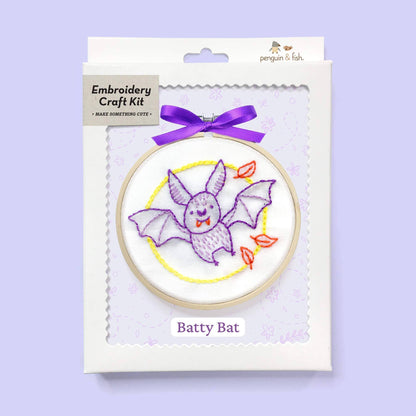 Batty Bat Embroidery Kit