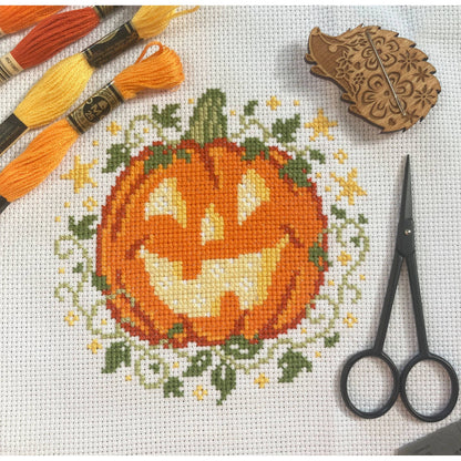Pumpkin and Stars Cross Stitch Kit
