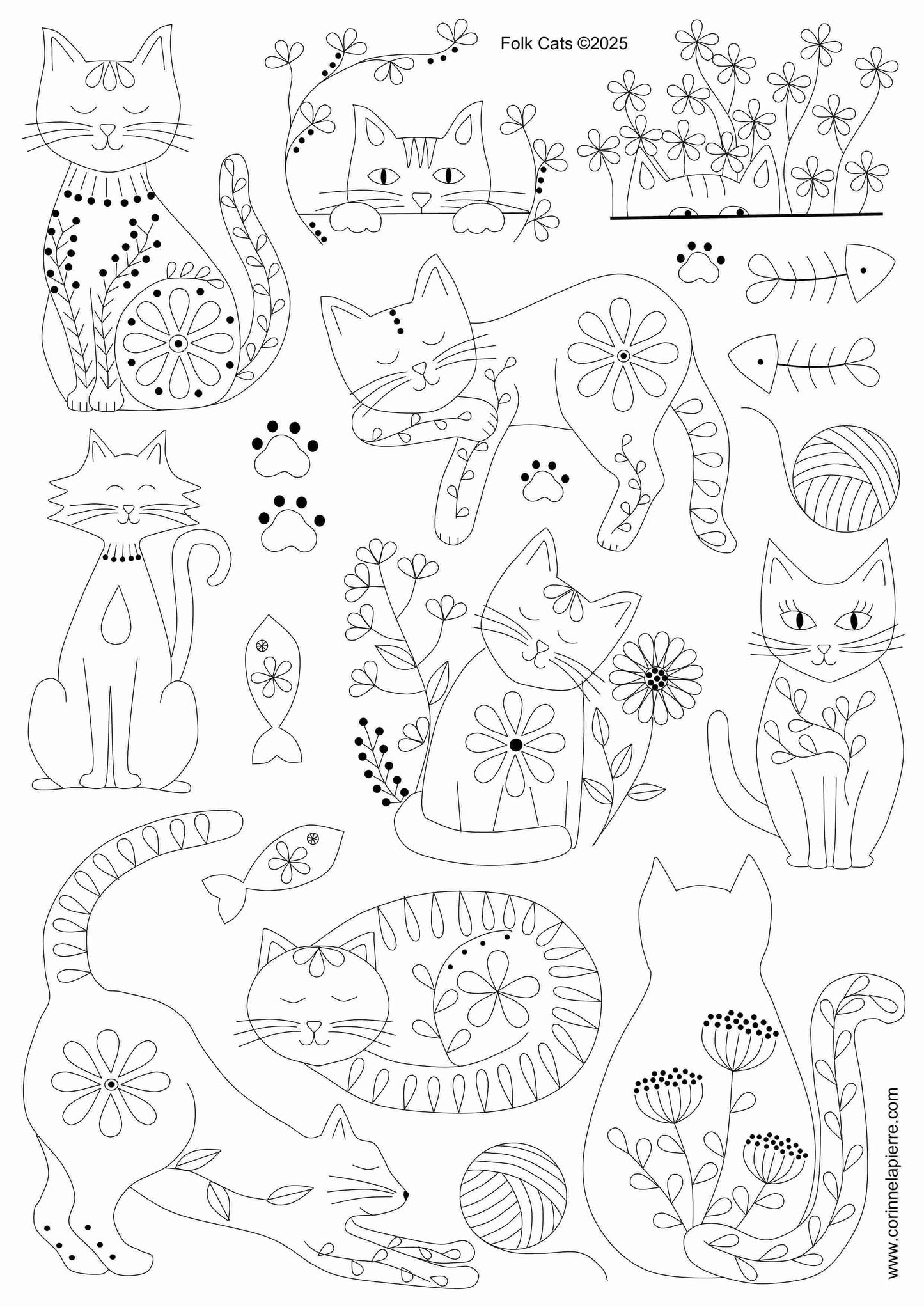 Stick and Stitch Embroidery Folk Birds