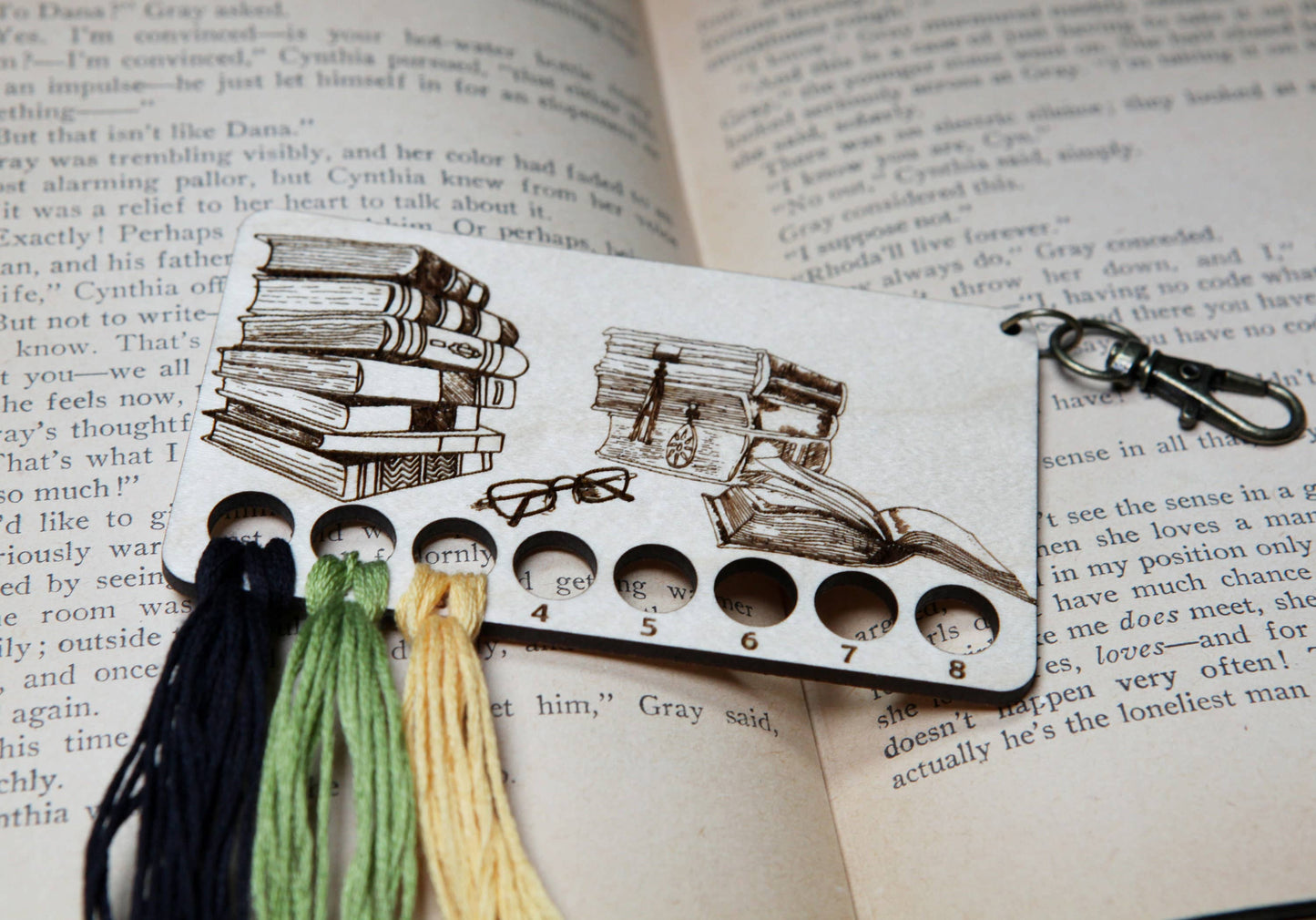 Maple Wood Embroidery Floss Thread Storage Holder