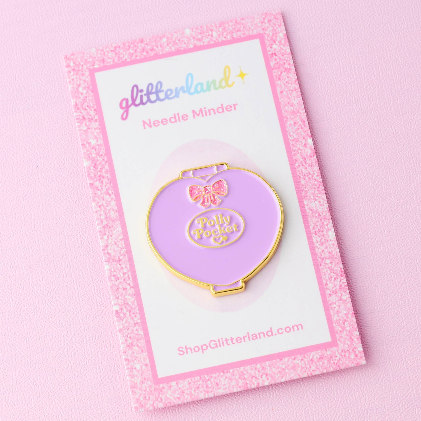 Purple Pocket Doll Compact Needle Minder