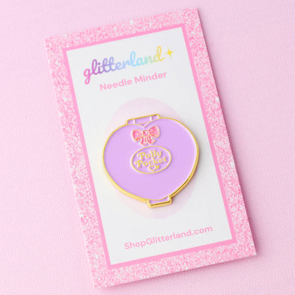 Purple Pocket Doll Compact Needle Minder