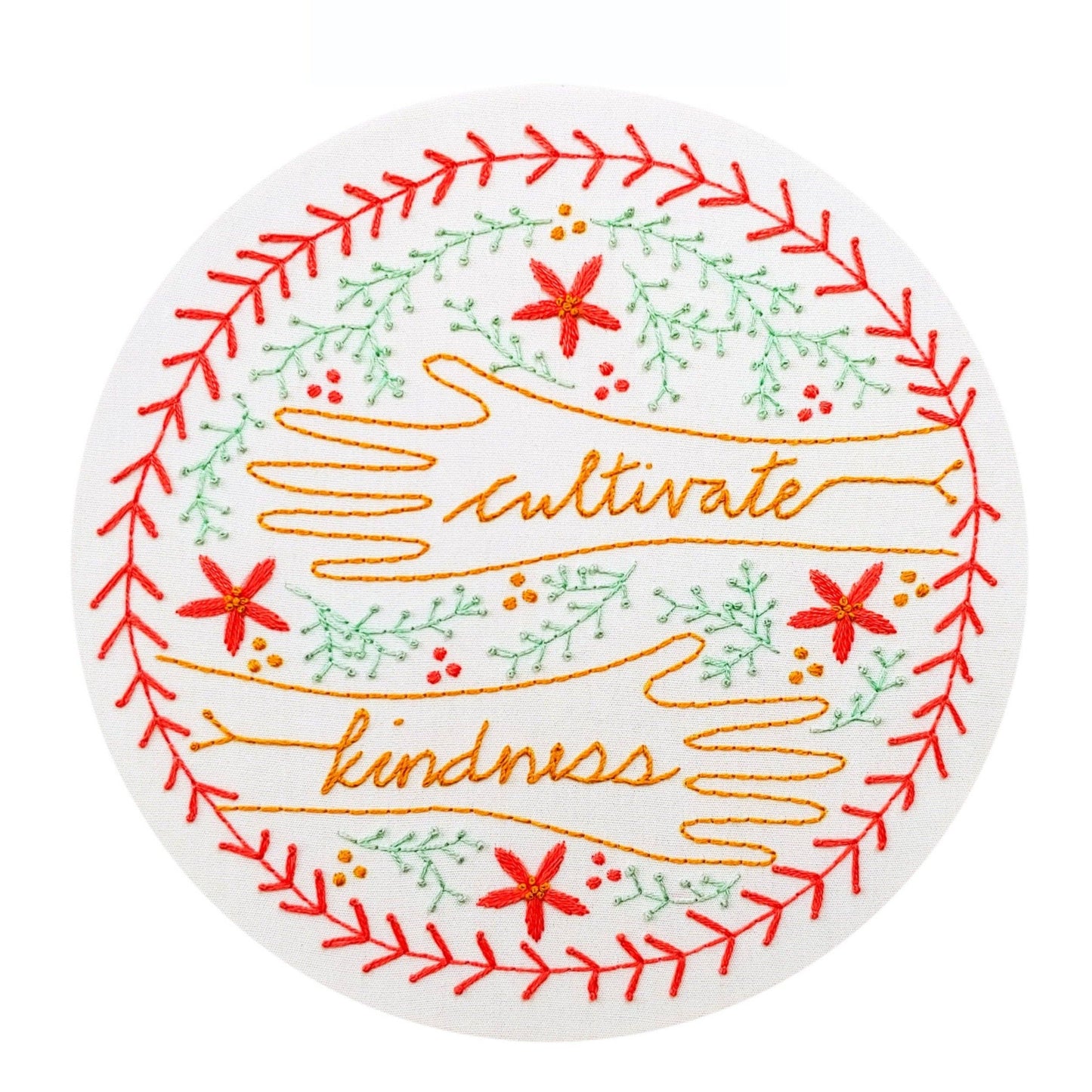 Cultivate Kindness Pre-Printed Fabric Embroidery Pattern