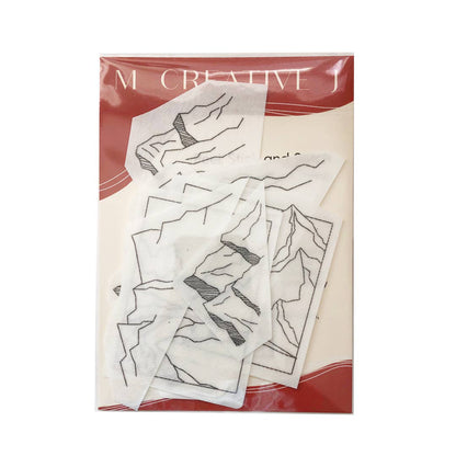 Mountains Hand Embroidery Peel Stick & Stitch Pattern
