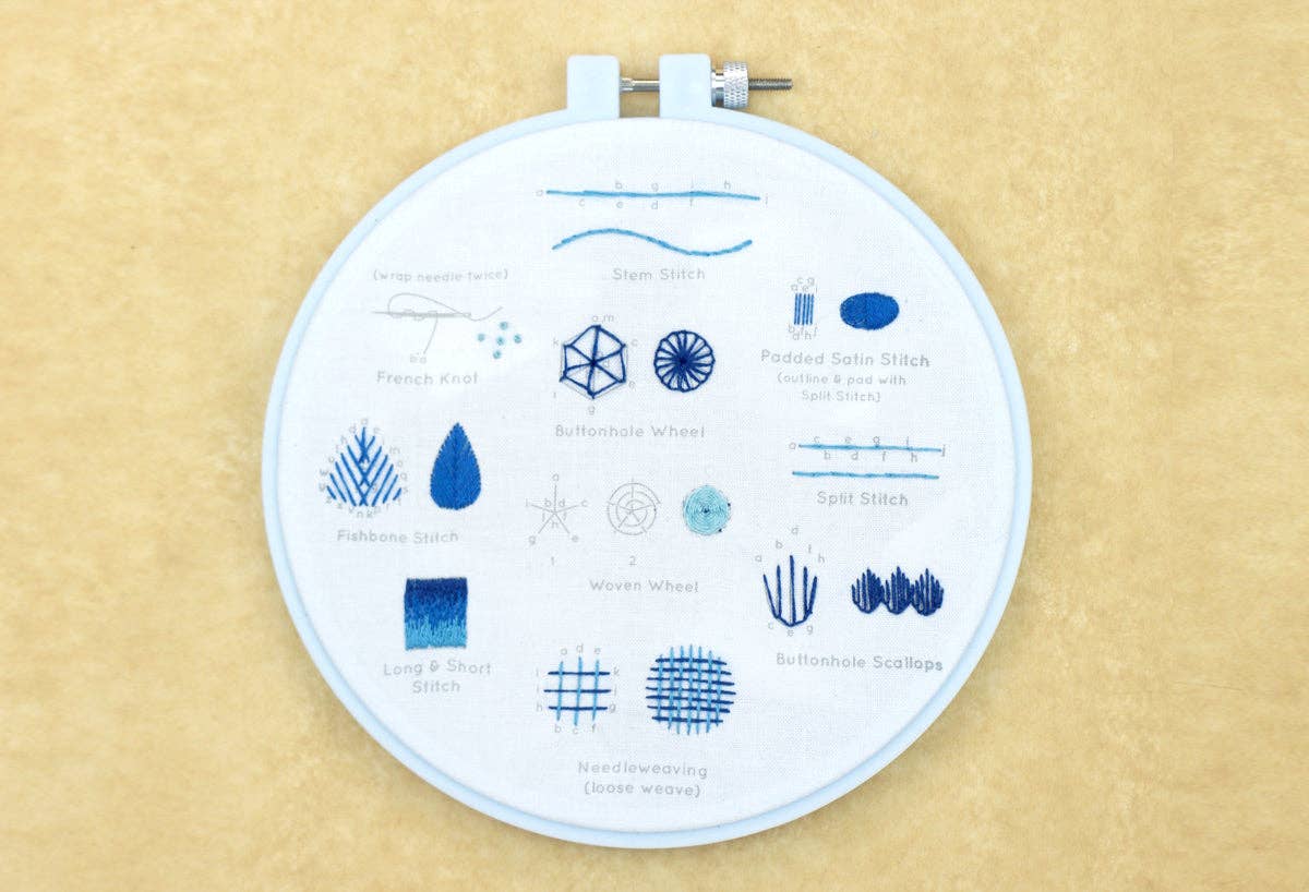 Intermediate Embroidery Stitch Sampler