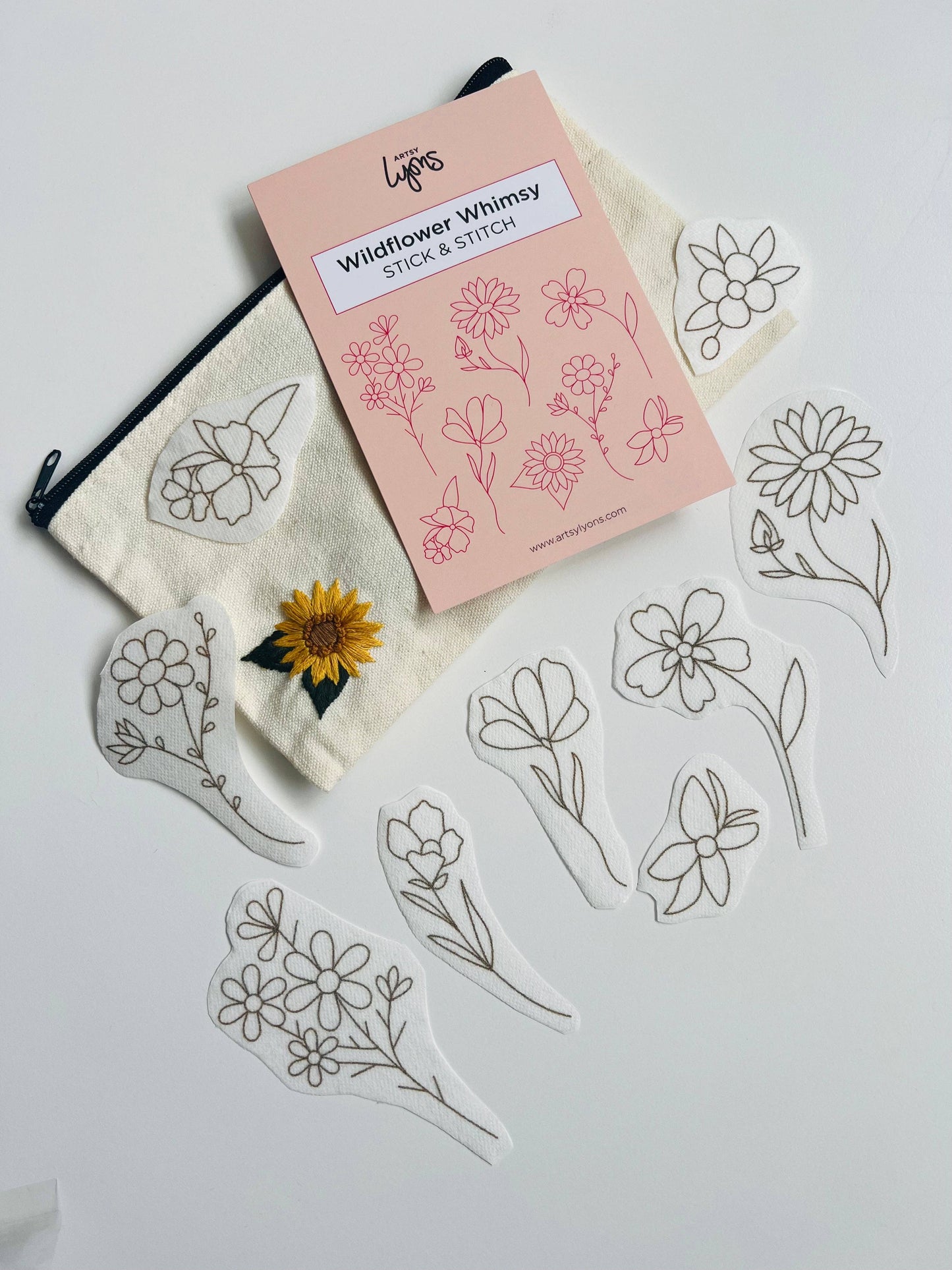 Wildflower Whimsy Stick & Stitch Embroidery Pack