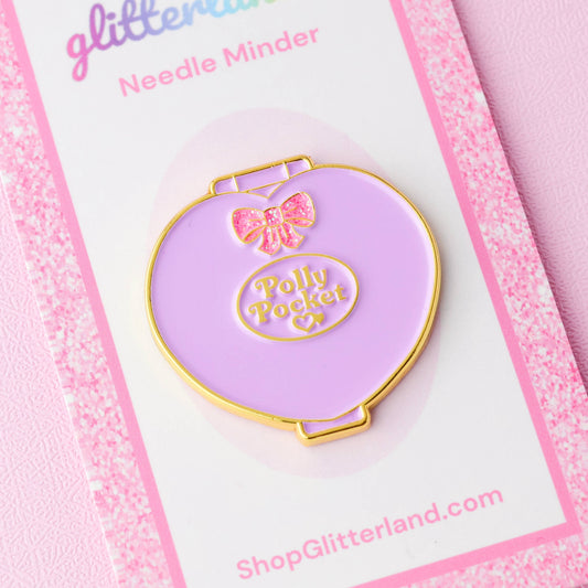 Purple Pocket Doll Compact Needle Minder
