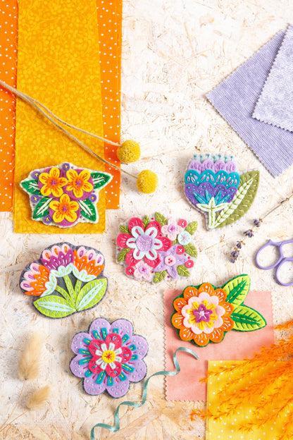 Margery Flower Felt Craft Brooch Kit