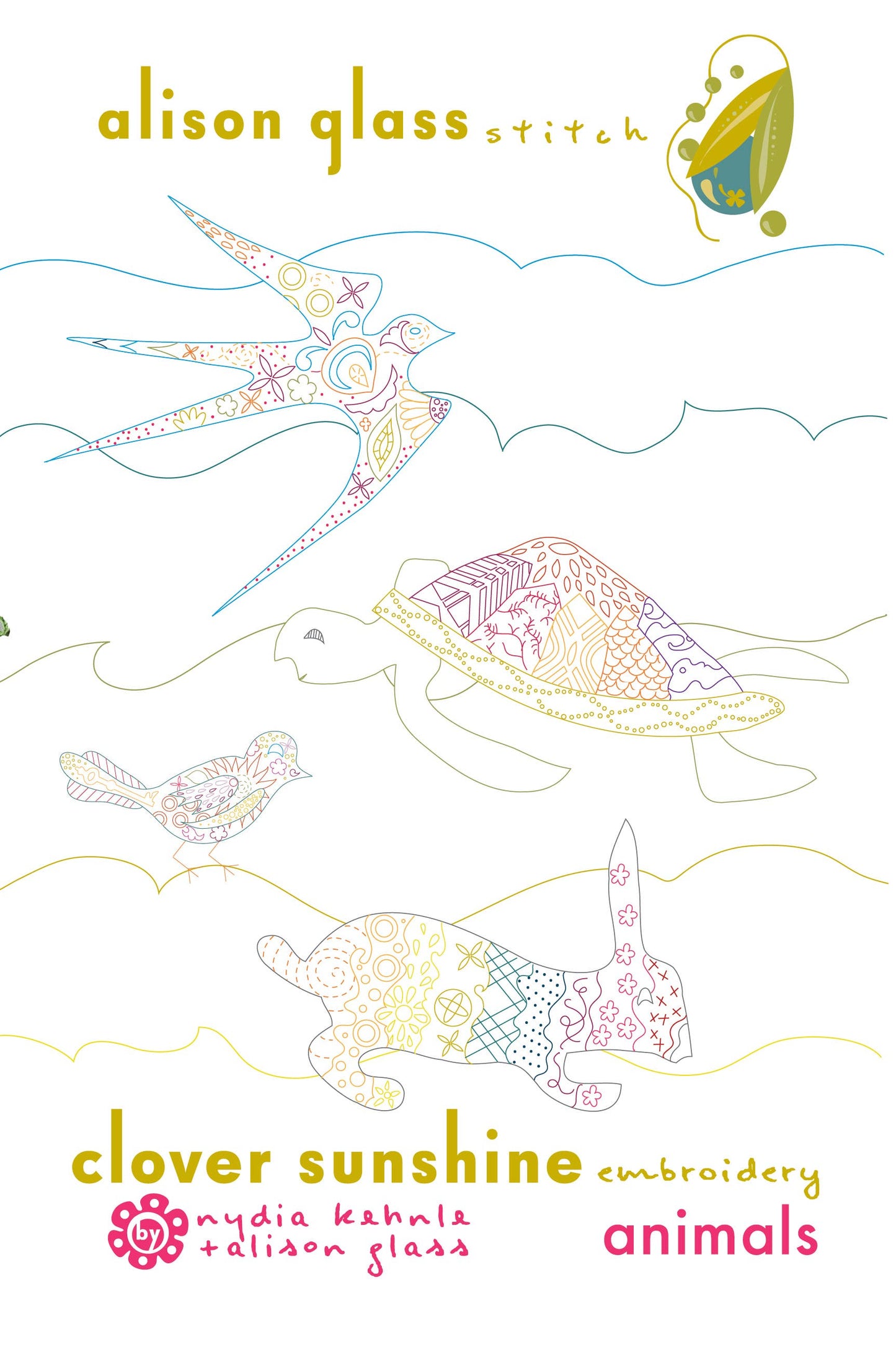 Clover Sunshine Animals Embroidery Pattern
