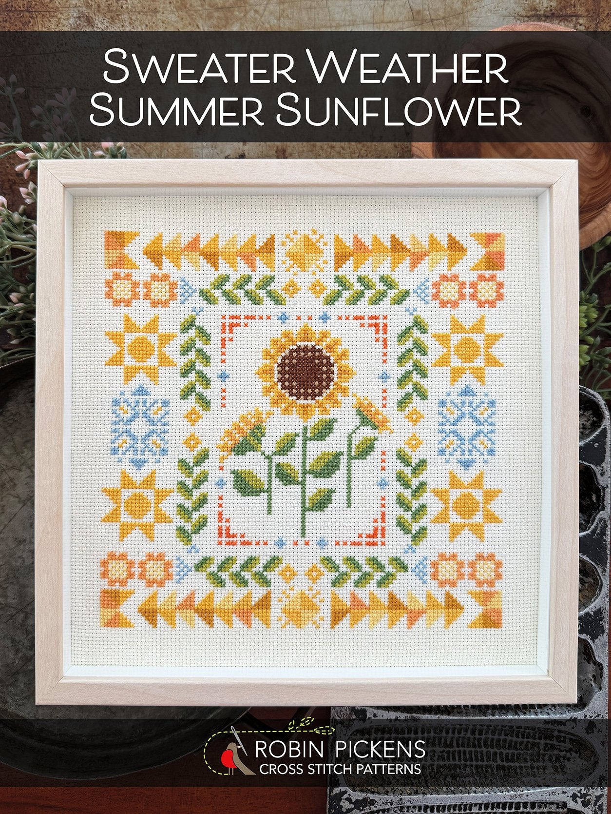 Sweater Weather Summer Sunflower Pattern