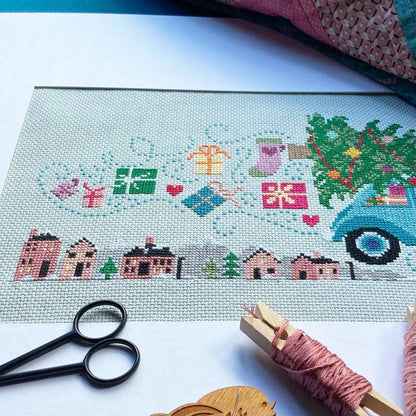 Driving Home for Christmas Cross Stitch Kit