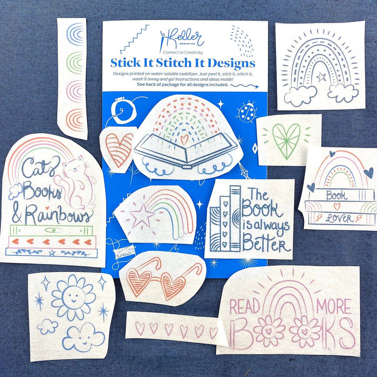 Stick It Stitch It Patterns Cats Books Rainbows