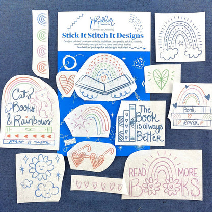 Stick It Stitch It Patterns Cats Books Rainbows