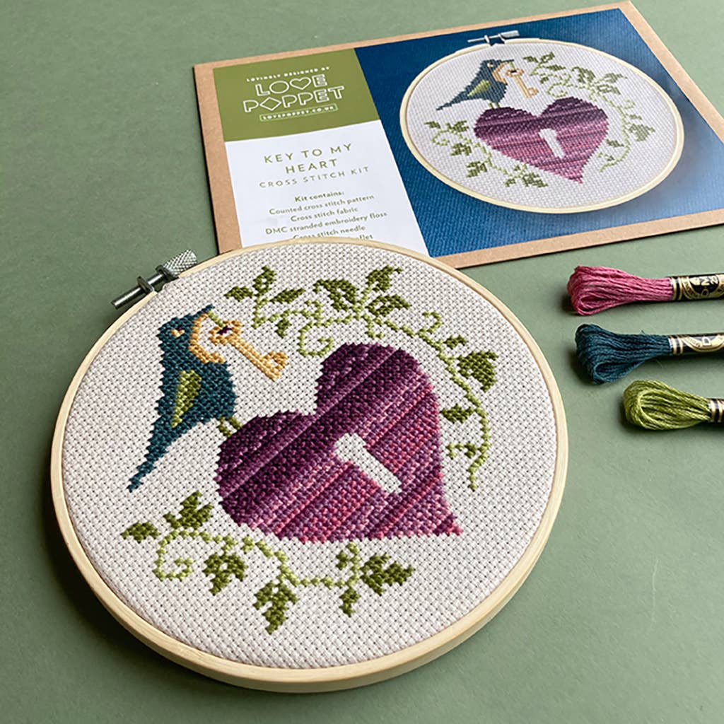 Key to My Heart Cross Stitch Kit