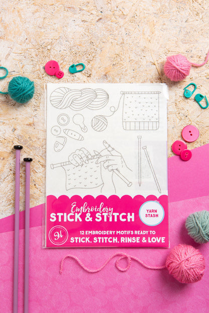 Yarn Stash Stick & Stitch Embroidery Pack