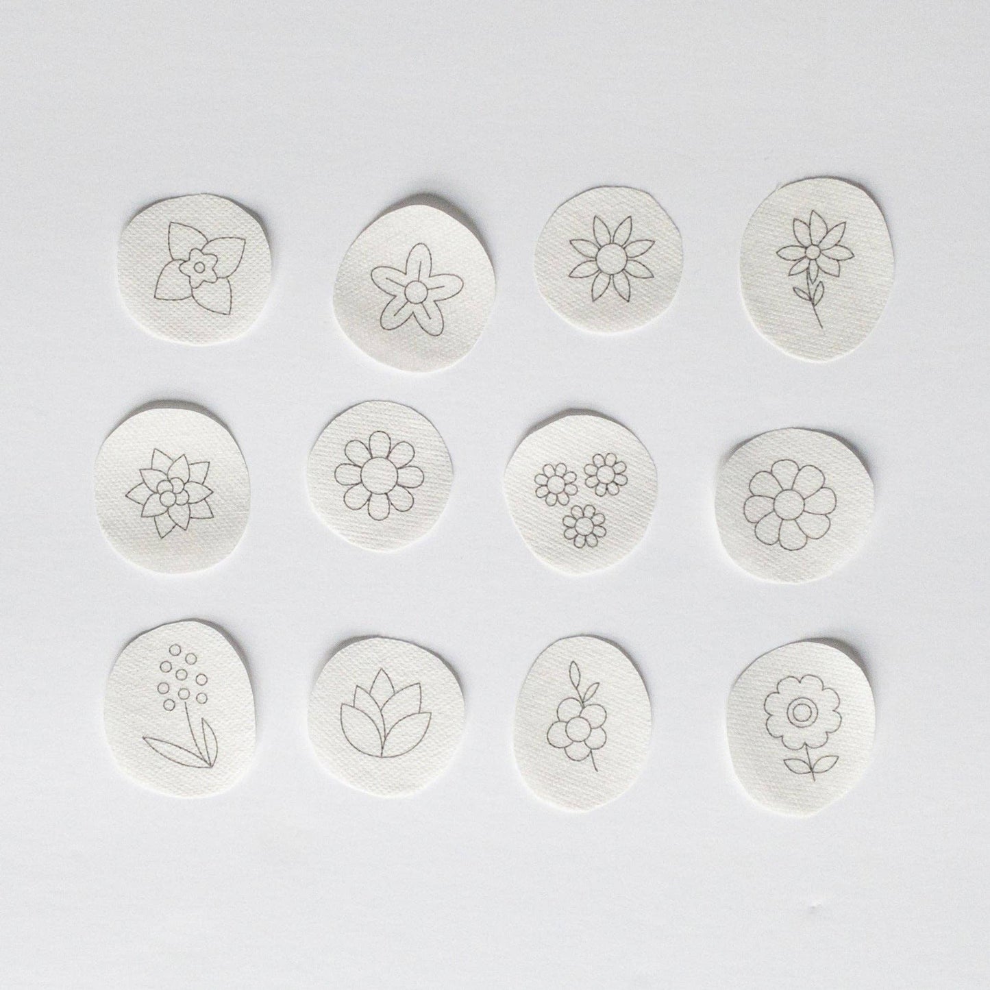Mini Flowers Stick and Stitch Embroidery Pattern