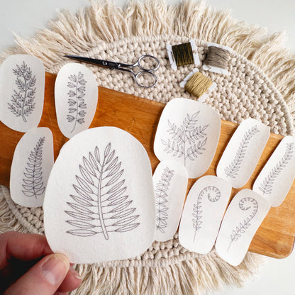 Fern Stick and Stitch Embroidery Pattern