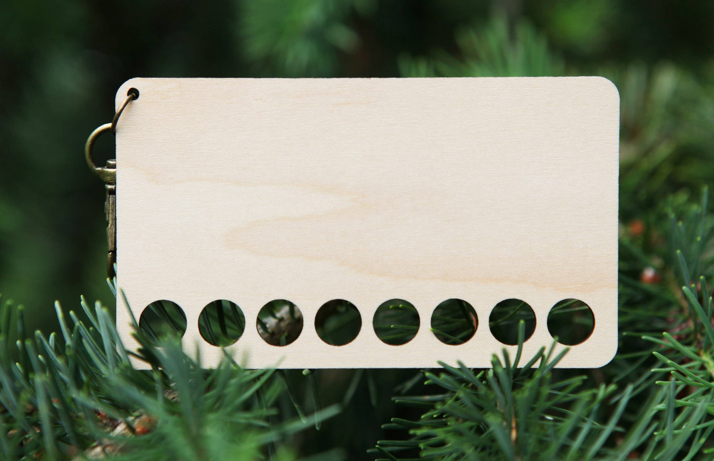 Pine Tree Embroidery Floss Storage Holder Maple Wood