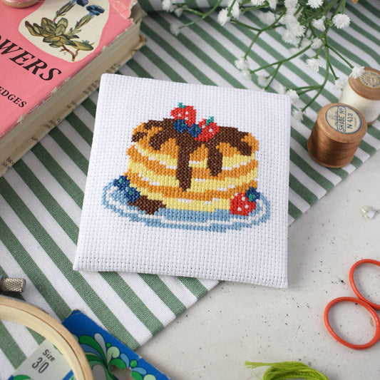 Pancakes Mini Cross Stitch Kit
