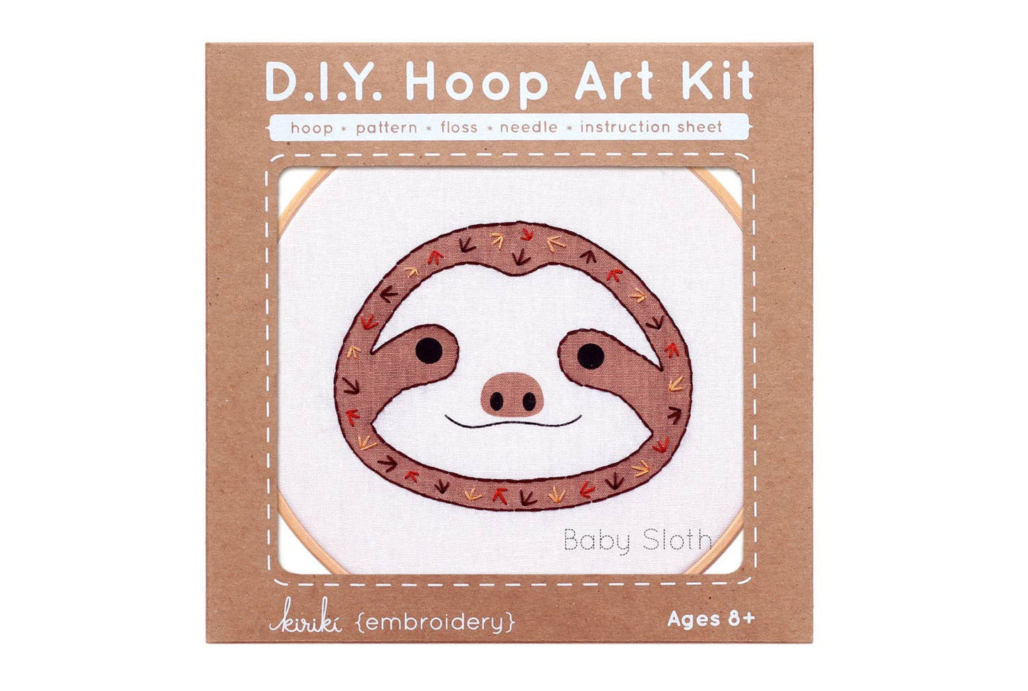 Baby Sloth Hoop Art Kit