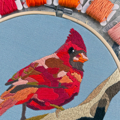 Embroidery and Beadwork Kit Cardinal