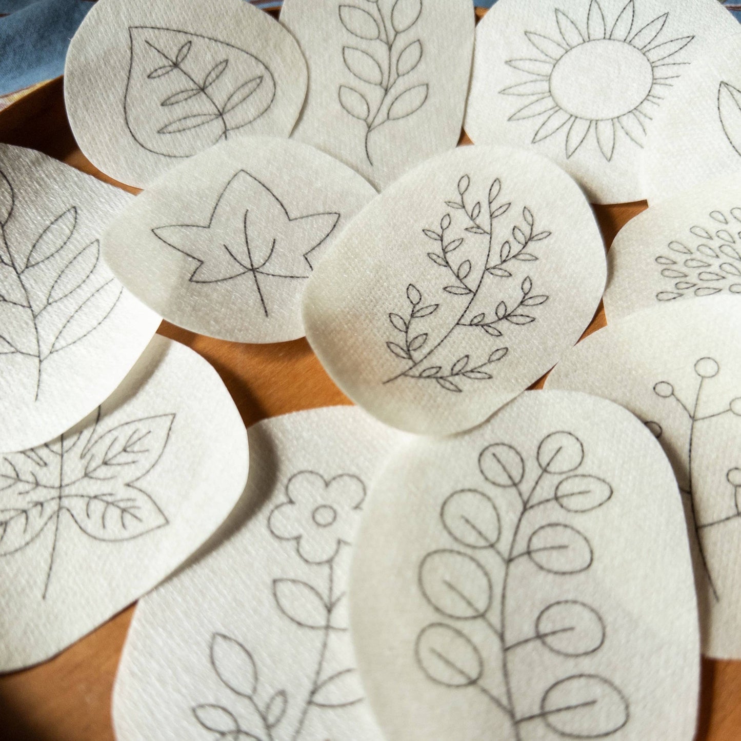 Autumn Botanical Stick and Stitch Embroidery Pattern