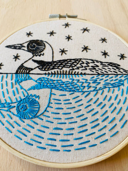 Loon Embroidery Kit