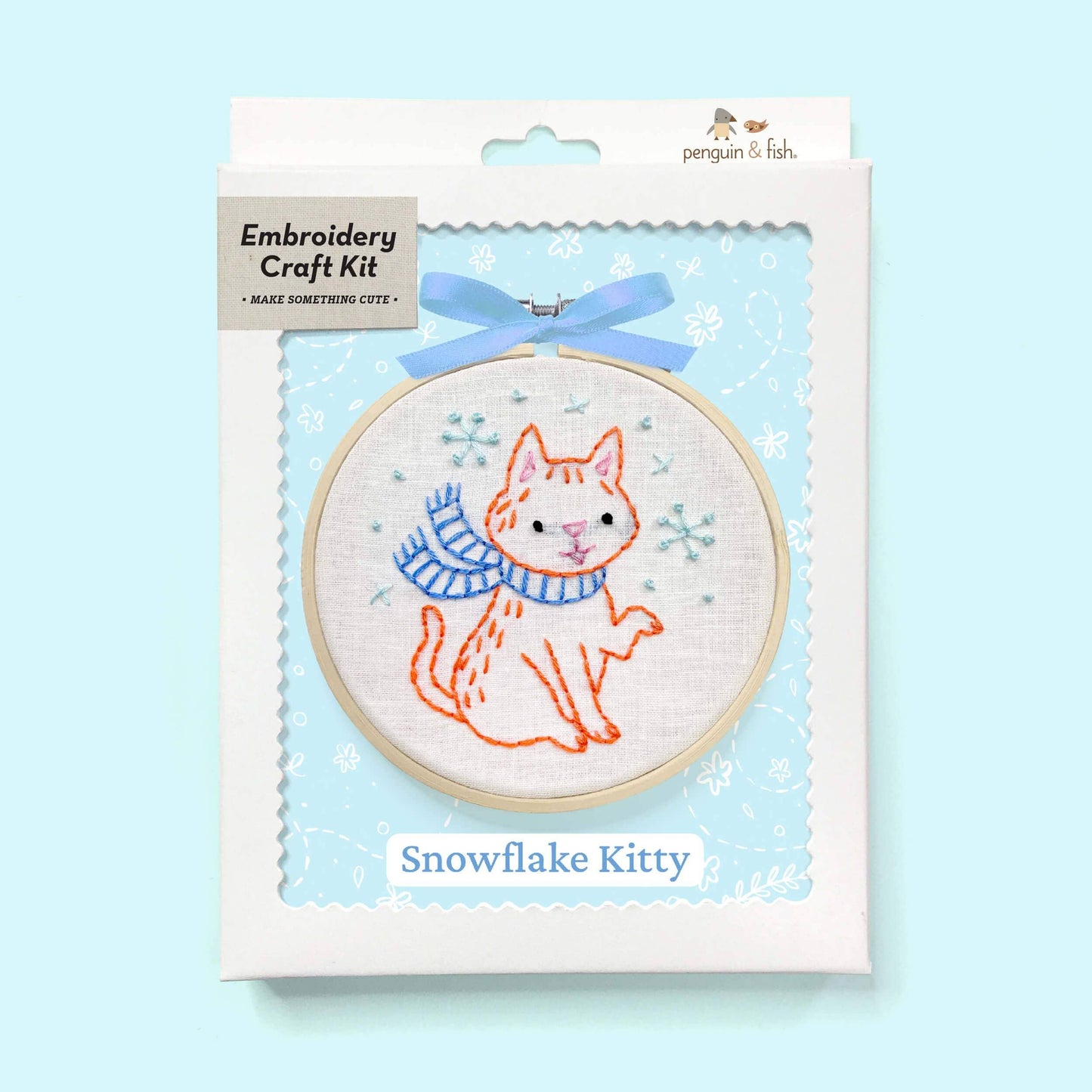 Snowflake Kitty Embroidery Kit