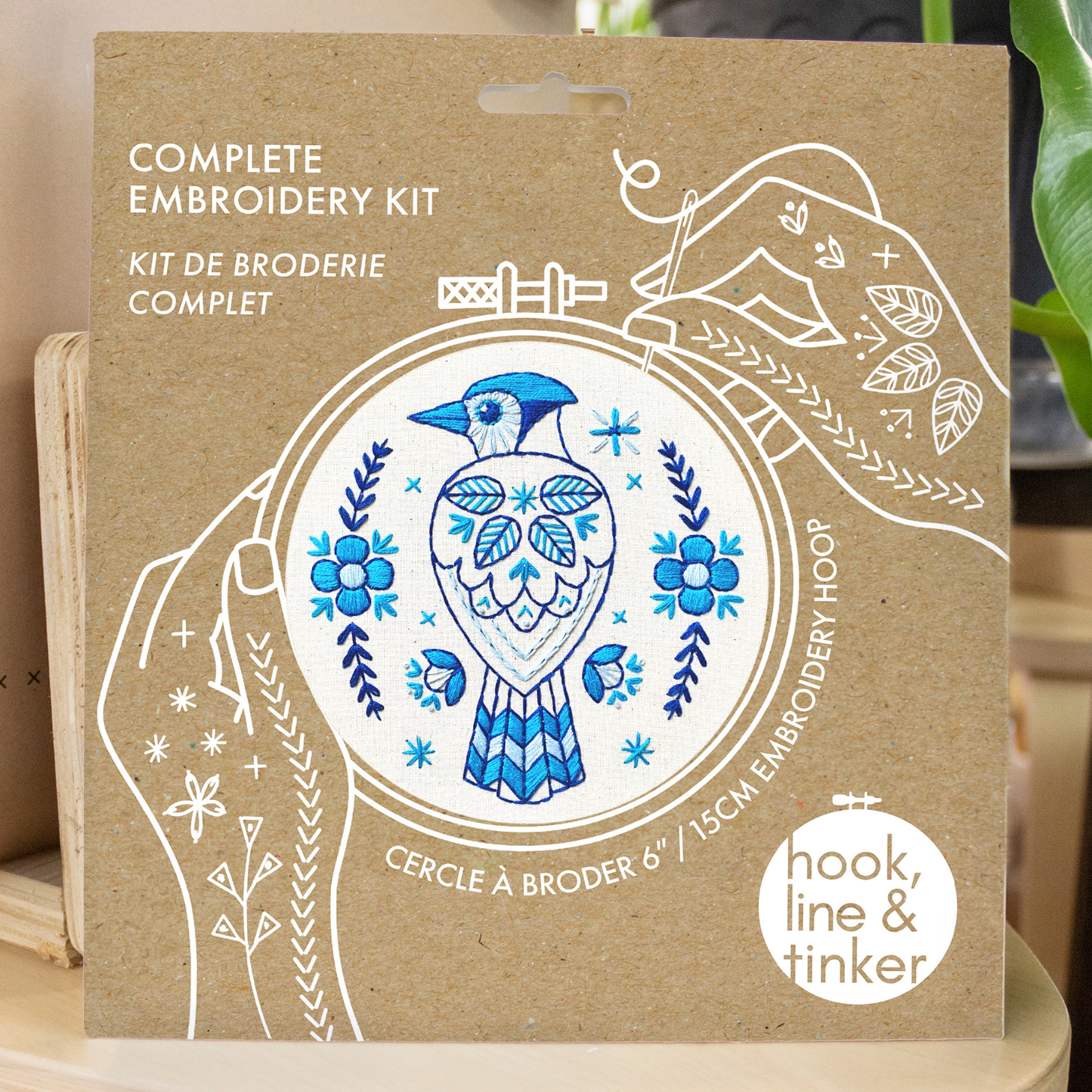 Blue Jay Embroidery Kit