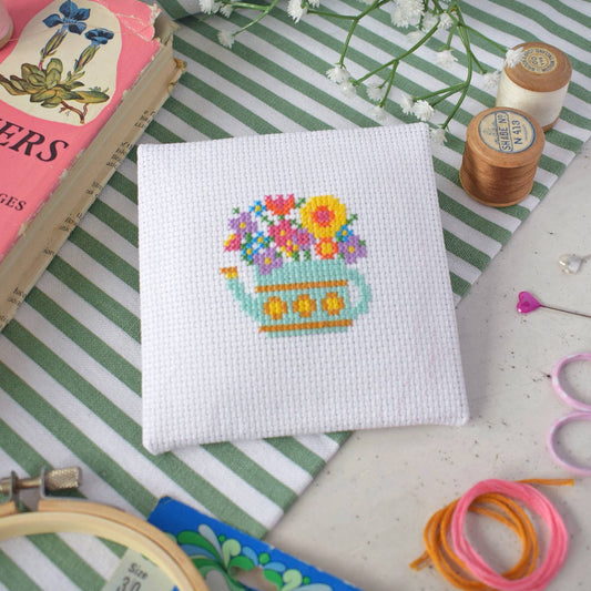 Watering Can Mini Cross Stitch Kit