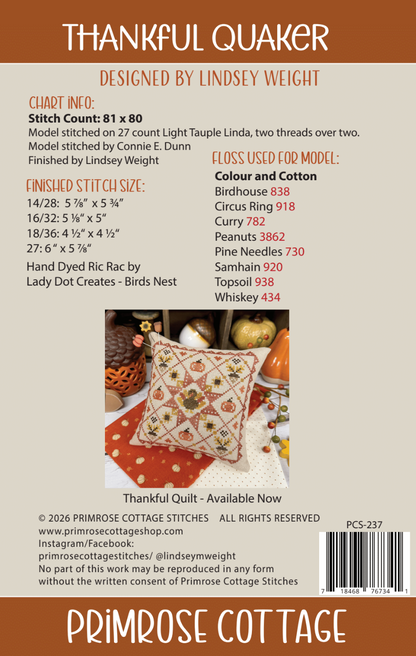 Thankful Quaker Pattern
