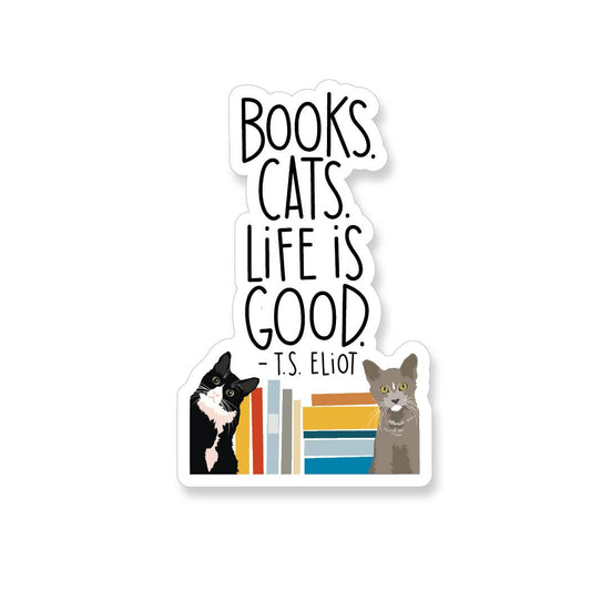 T.S. Eliot Life's Good Quote Vinyl Sticker