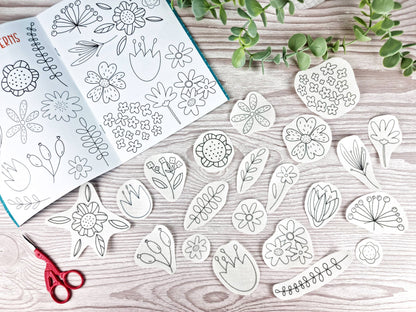 Floral Doodle Stick and Stitch Embroidery Patterns