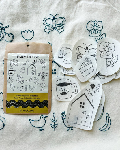 Farm House Stick and Stitch Embroidery Patterns