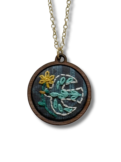 Bird Embroidery Necklace Kit