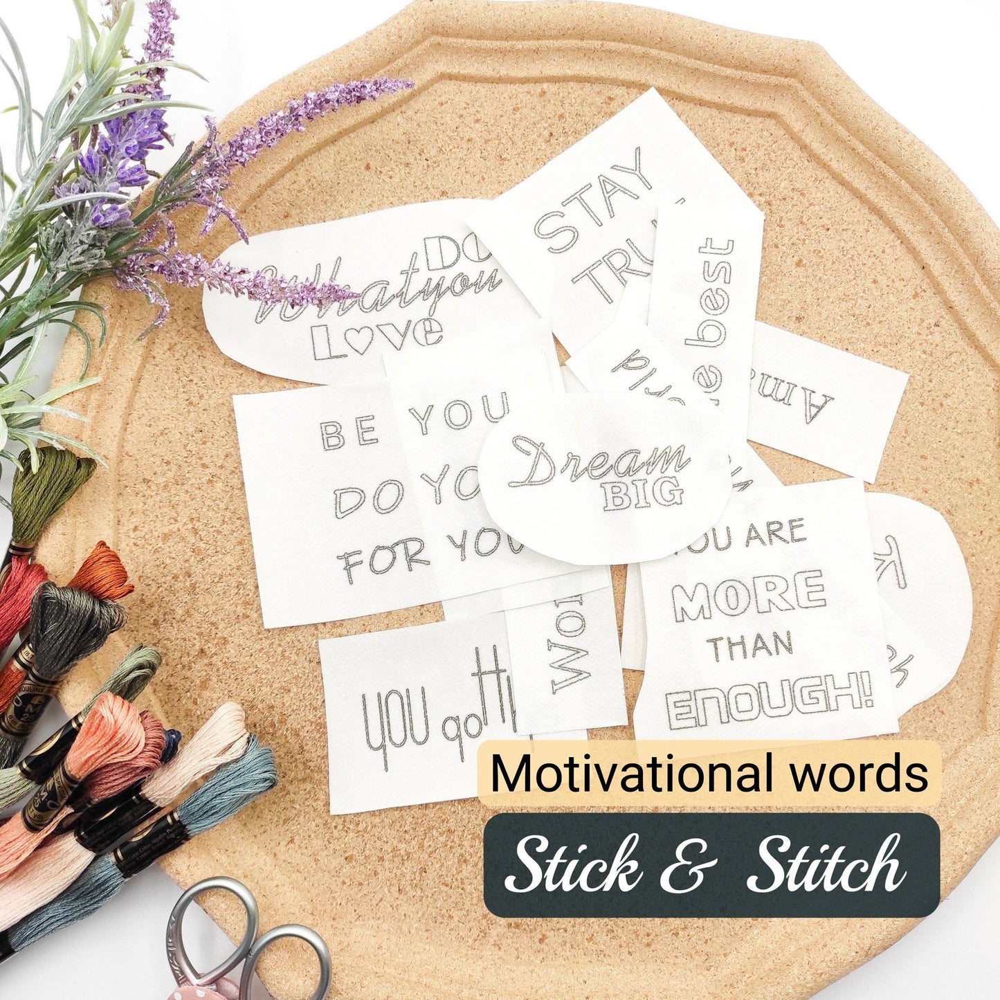 Motivational Stick & Stitch Hand Embroidery Patterns