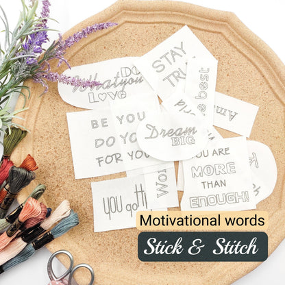 Motivational Stick & Stitch Hand Embroidery Patterns