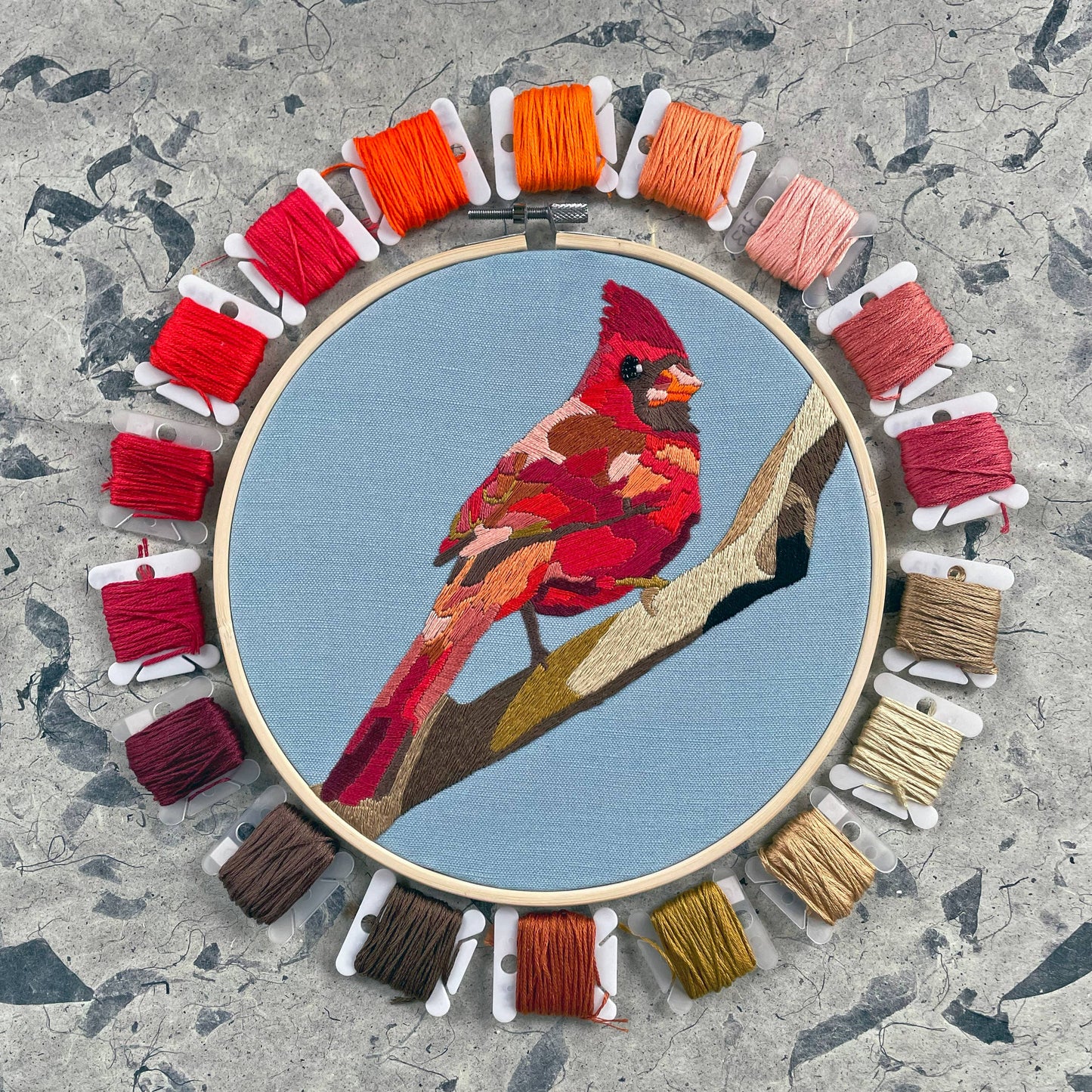 Embroidery and Beadwork Kit Cardinal