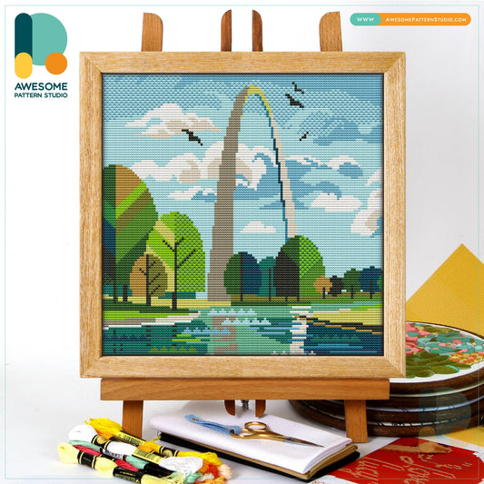 CS1115-1 Gateway Arch National Cross Stitch Kit