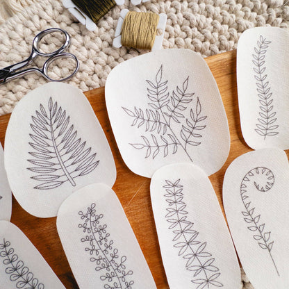 Fern Stick and Stitch Embroidery Pattern