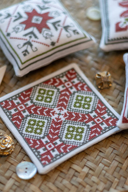 Aegean Ornaments Red Cross Stitch Kit
