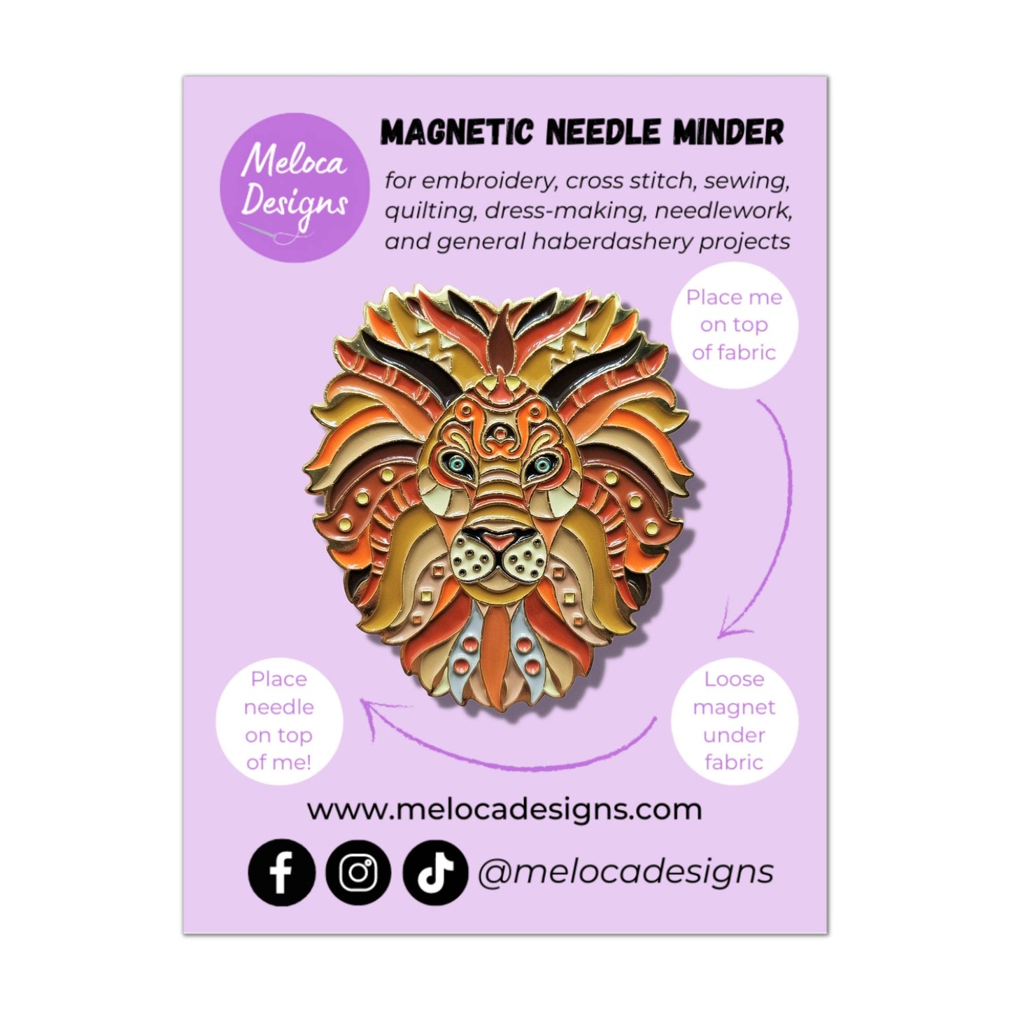 Mandala Lion Needle Minder