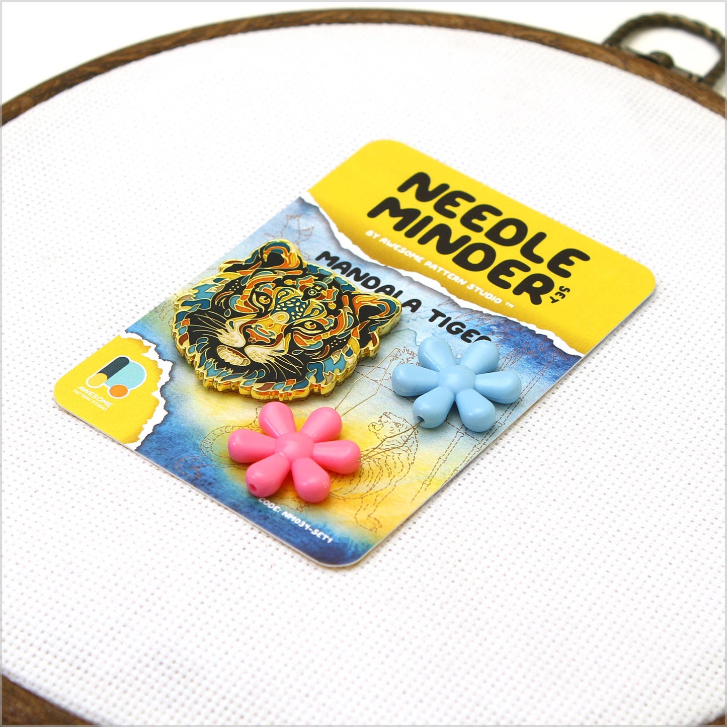 Mandala Tiger - Magnetic Needle Minder Set #1