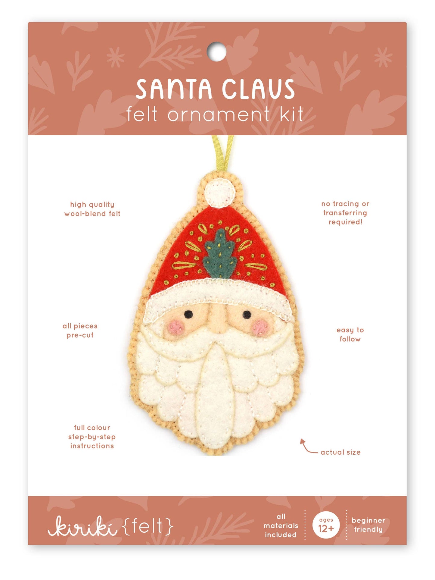 Santa Claus Felt Ornament Kit